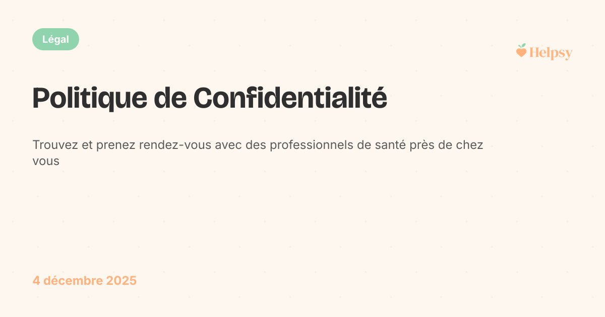 Politique de Confidentialité